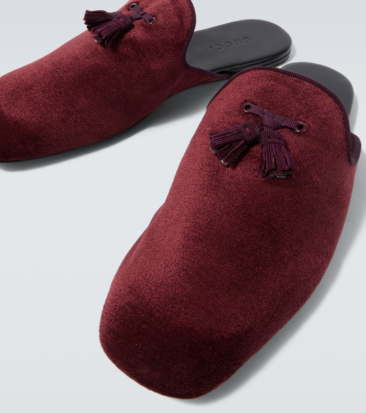 Gucci Tasseled velvet mules