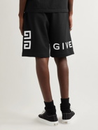 Givenchy - Straight-Leg Logo-Appliquéd Cotton-Jersey Shorts - Black