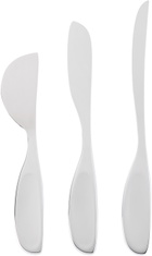 Georg Jensen Silver Alfredo Cheese Knives Set, 3 pcs