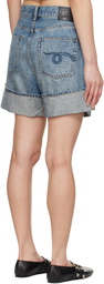 R13 Blue Nina Denim Shorts