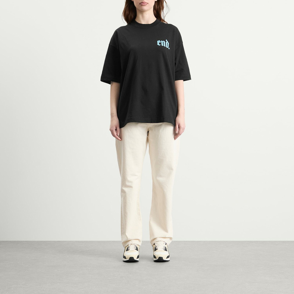 END. Milano Sculpture T-Shirt in Black