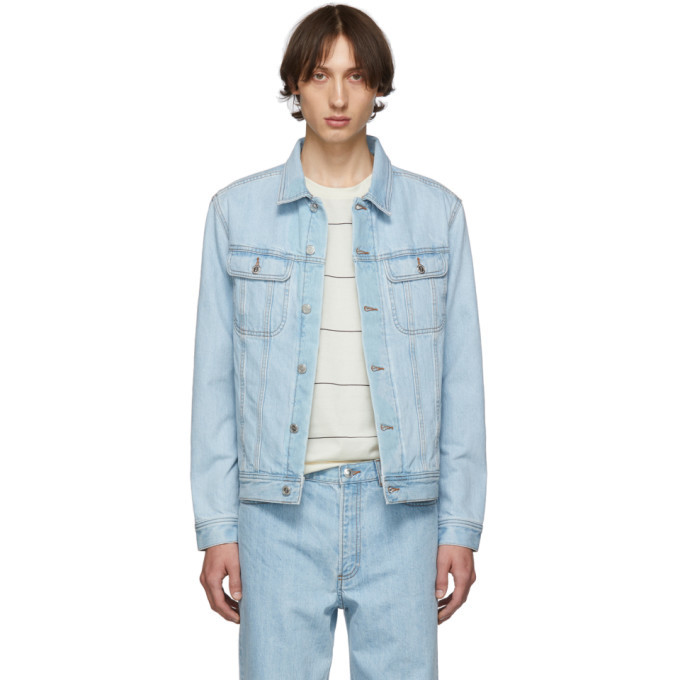 A.P.C. Indigo Denim Quilt Jacket