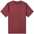 Acne Studios Exford Fade Face T-Shirt in Wine Red