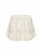 TOTEME Monogram Cotton Blend Pajama Shorts