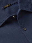 RUBINACCI - Cotton-Jersey Polo Shirt - Blue