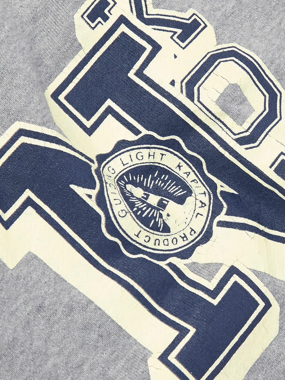 KAPITAL - N.TRY Straight-Leg Printed Cotton-Jersey Sweatpants - Gray