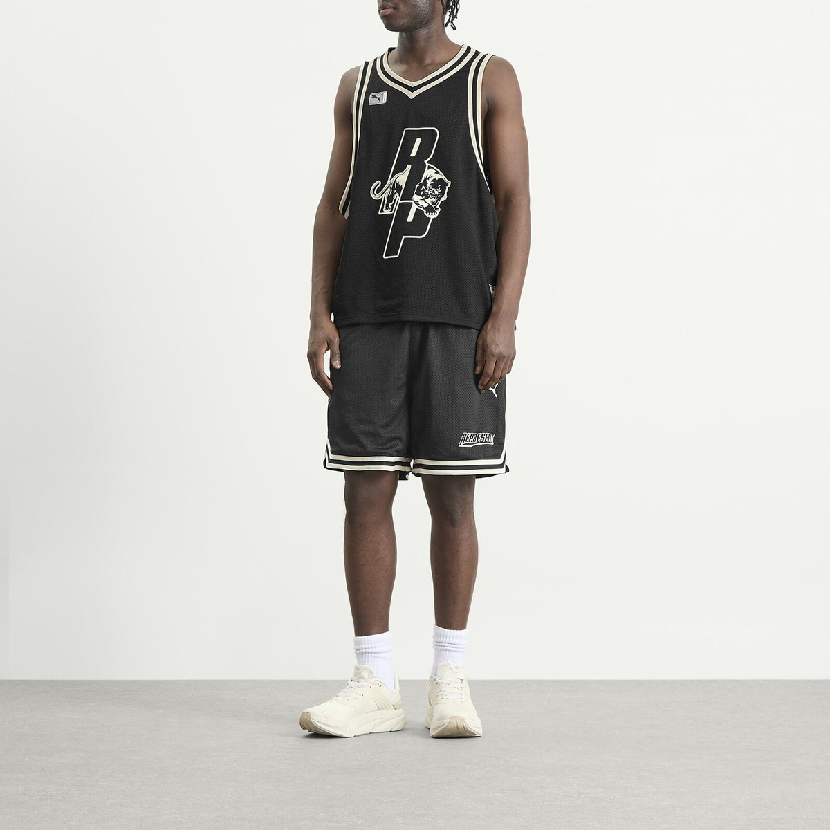 Puma Men's x Represent Graphic Jersey Top in Puma Men's Black