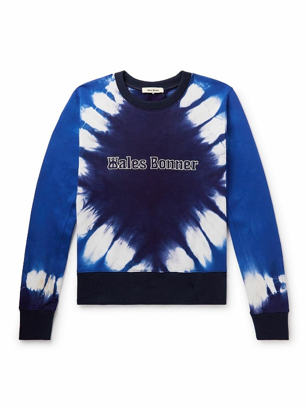 Photo: Wales Bonner - Logo-Embroidered Cotton-Jersey Sweater - Blue
