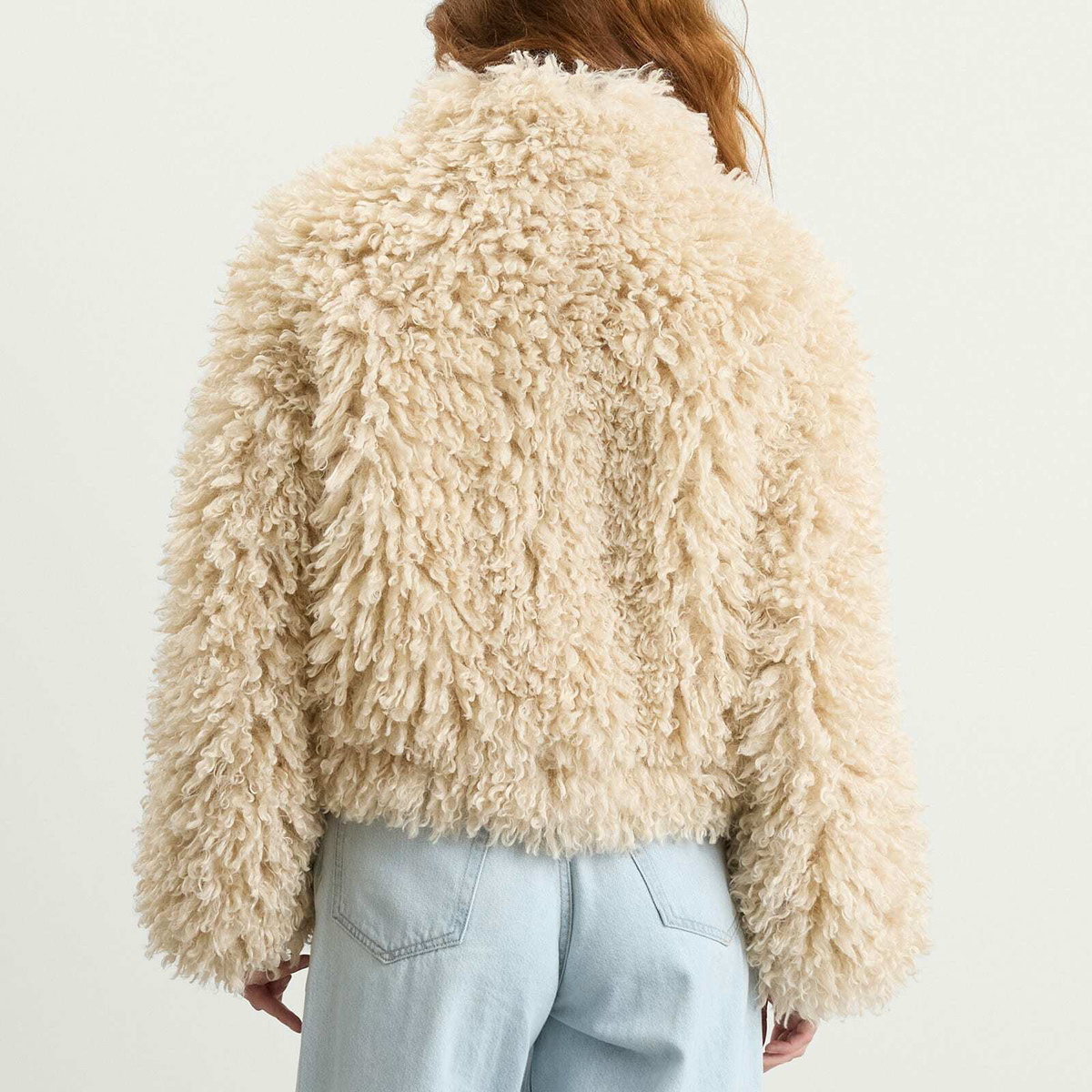 Samsøe Samsøe Women's Samedda Curly Bomber Jacket in Pumice Stone