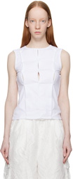 lesugiatelier White Cutout Tank Top