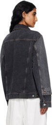 Stella McCartney Black Tonal Panelled Denim Jacket