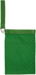 Bottega Veneta Green Jacquard Wrist Pouch