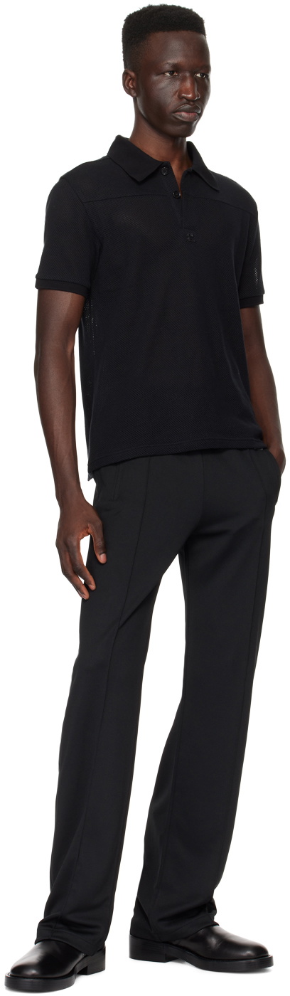 Courrèges Black AC Polo