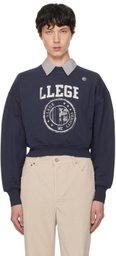 Recto Navy 'LLEGE' Logo Hoodie