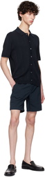 Theory Navy Drawstring Shorts