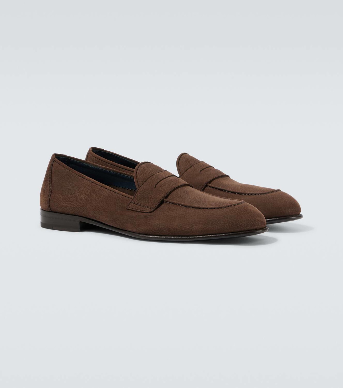 Brioni Appia leather penny loafers