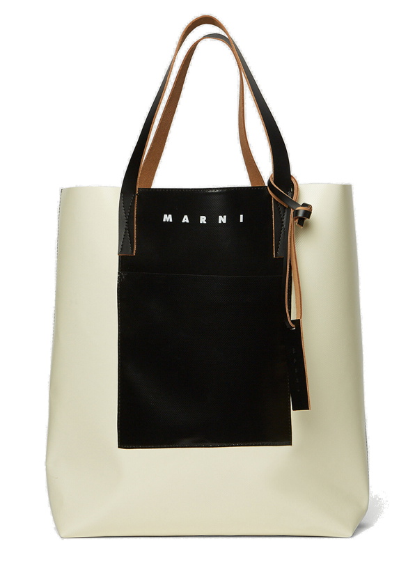 Photo: Tribeca North South Shopping Tote Bag in White