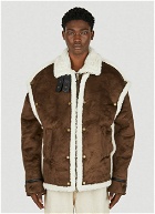 Faux Shearling Jacket in Brown