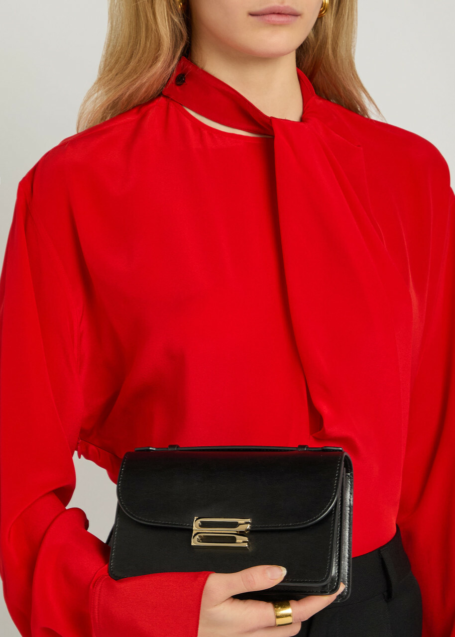 Victoria Beckham Dorian Mini Grained-leather top Handle bag - Black - One Size
