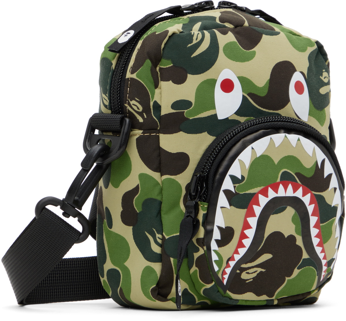 BAPE Green ABC Camo Mini Shark Bag A Bathing Ape