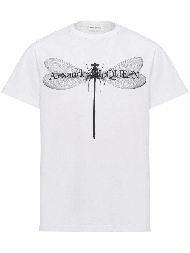 Photo: ALEXANDER MCQUEEN - Dragonfly Print Organic Cotton T-shirt