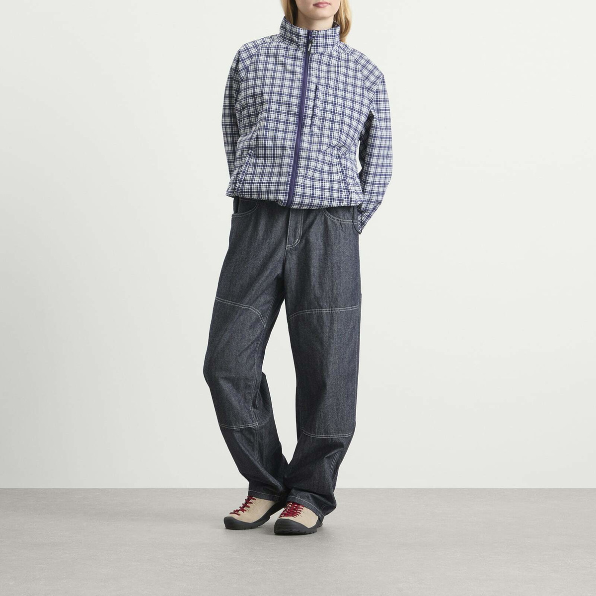Gramicci Women's Japanese Chambray Double Knee Pant in Navy