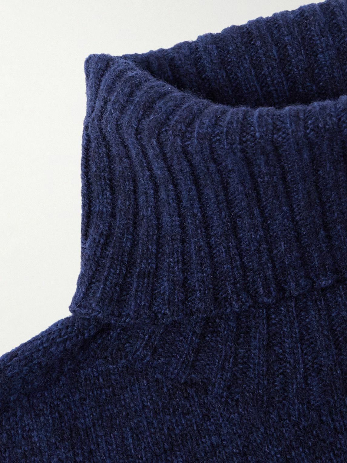 Altea - Wool and Cashmere-Blend Rollneck Sweater - Blue