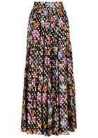 Borgo DE Nor Frey Floral-print Chiffon Maxi Skirt Multicoloured