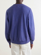 Noah - Logo-Embroidered Cotton-Jersey Sweatshirt - Blue