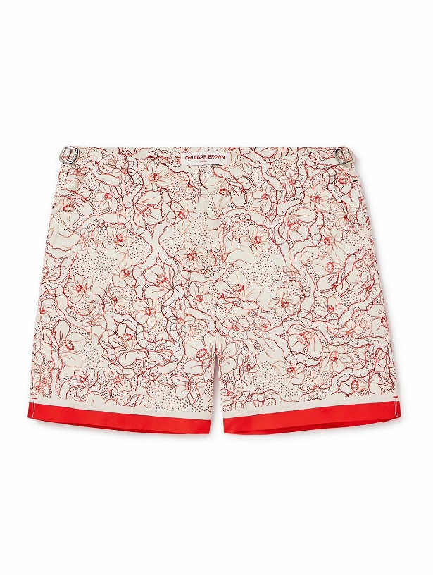 Photo: Orlebar Brown - Bulldog Slim-Fit Mid-Length Floral-Print Recycled Swim Shorts - Red