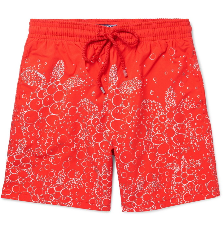Photo: Vilebrequin - Moorea Long-Length Printed Swim Shorts - Red