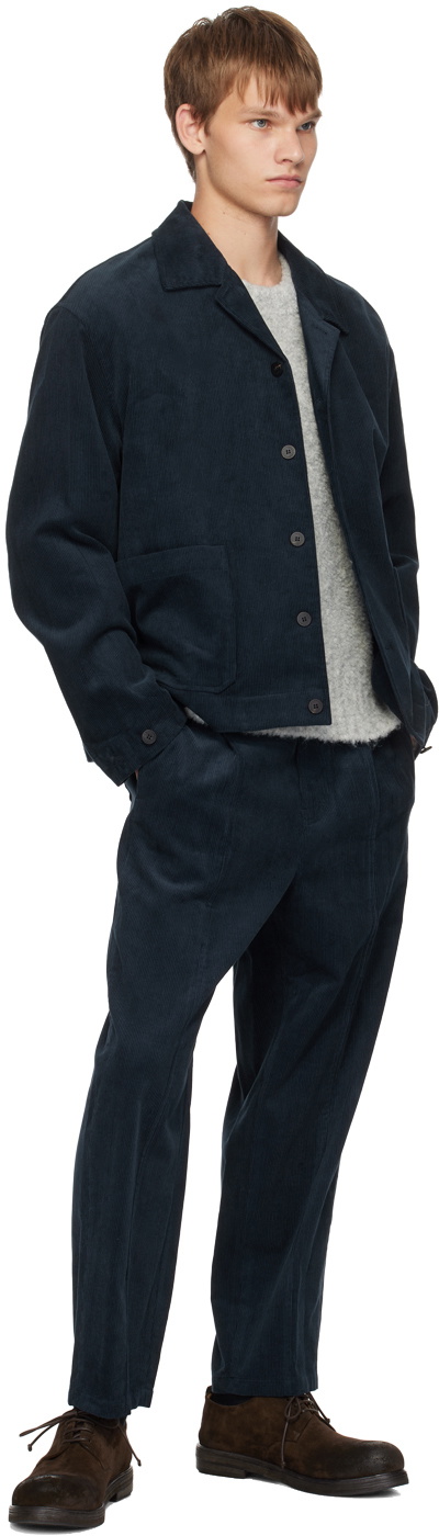 LE17SEPTEMBRE Navy Flap Pocket Jacket