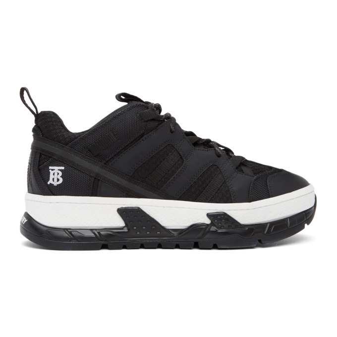 Photo: Burberry Black Leather Union Sneakers