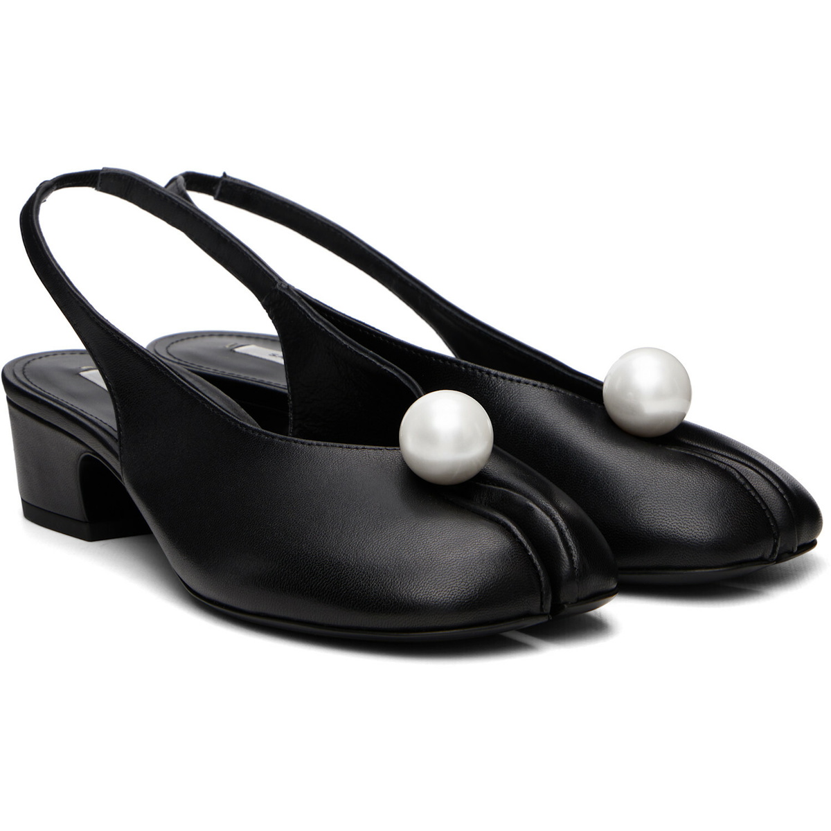 Sandy Liang Black Pearl Slingback 40 Heels