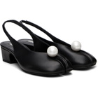 Sandy Liang Black Pearl Slingback 40 Heels