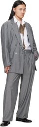 Magliano Gray Zipped Double Pleats Trousers
