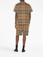 BURBERRY - Check Motif Cotton Shorts