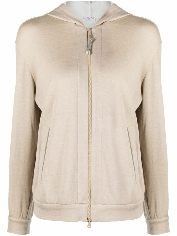 Photo: BRUNELLO CUCINELLI - Cotton And Silk Blend Hoodie