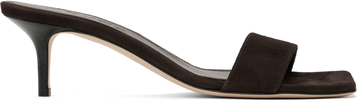 Aeyde Brown Ilvy Kid Suede Leather Mules