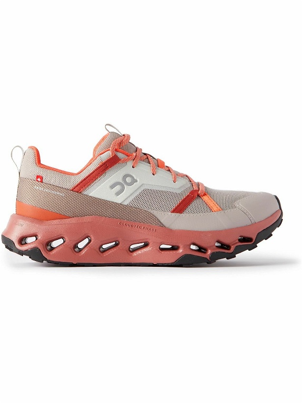 Photo: ON - Cloudhorizon Rubber-Trimmed Mesh Sneakers - Red