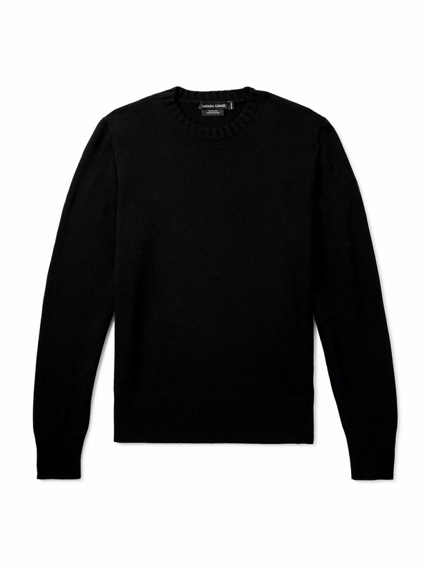 Photo: Canada Goose - Rosseau Logo-Appliquéd Wool Sweater - Black