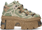 VETEMENTS Beige New Rock Edition Platform Dollar Sneakers
