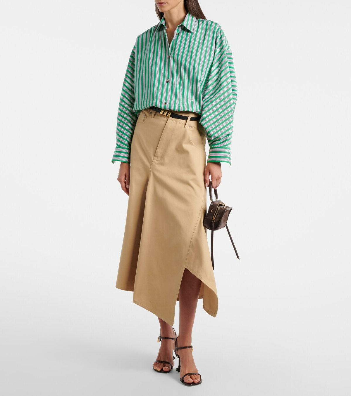 Loewe Amazona 180 Mini suede top-handle bag