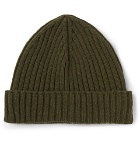 Officine Generale - Ribbed Cashmere Beanie - Men - Green