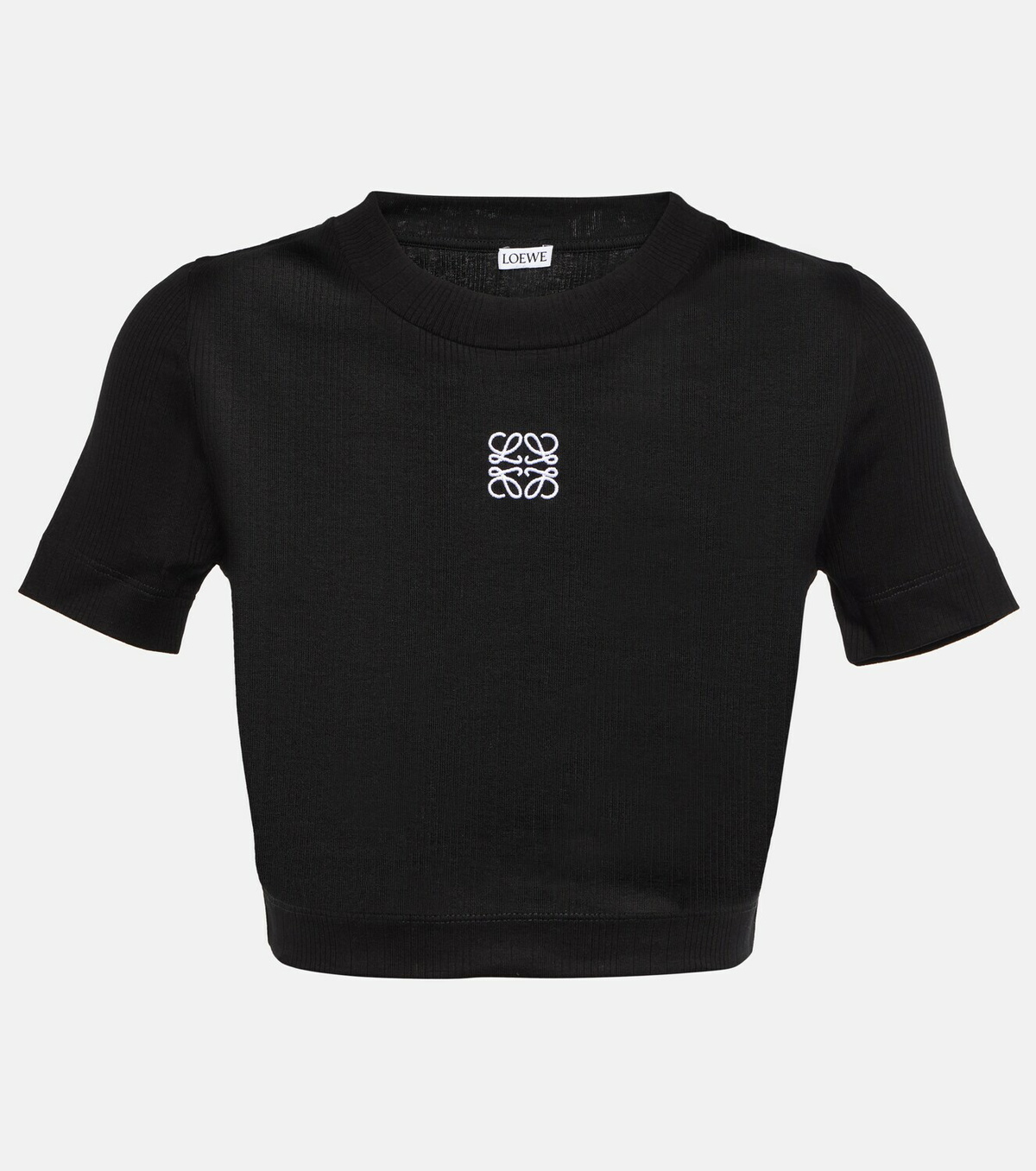 Loewe - Anagram ribbed-knit cotton crop top Loewe