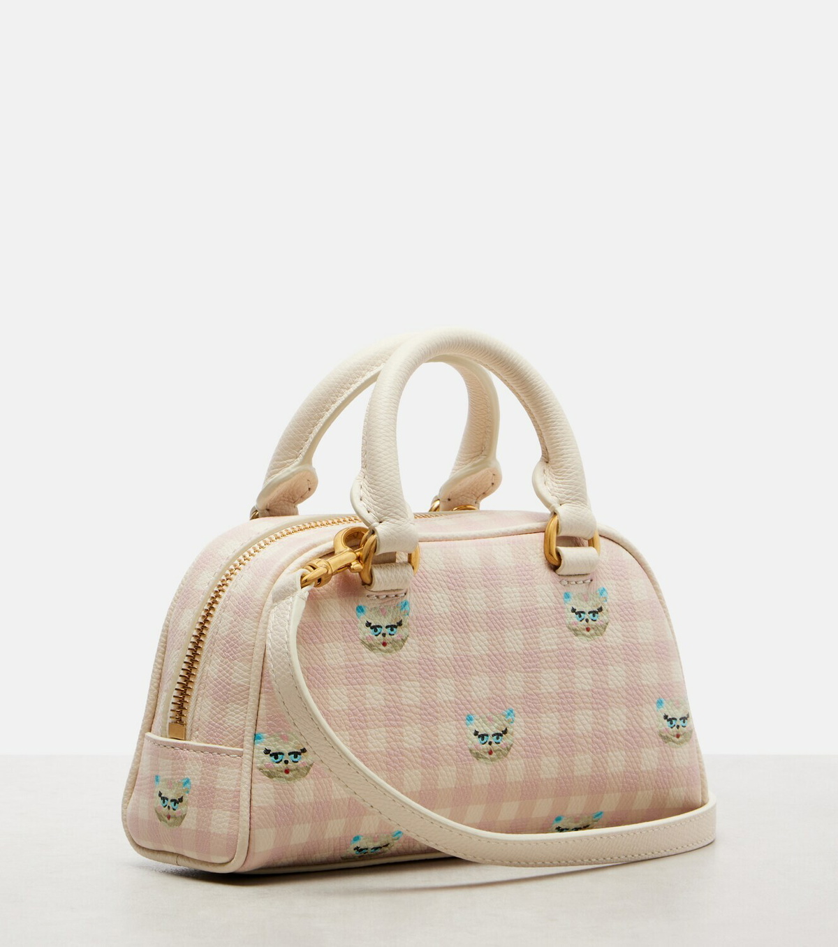 Valentino Garavani Gingham leather tote bag