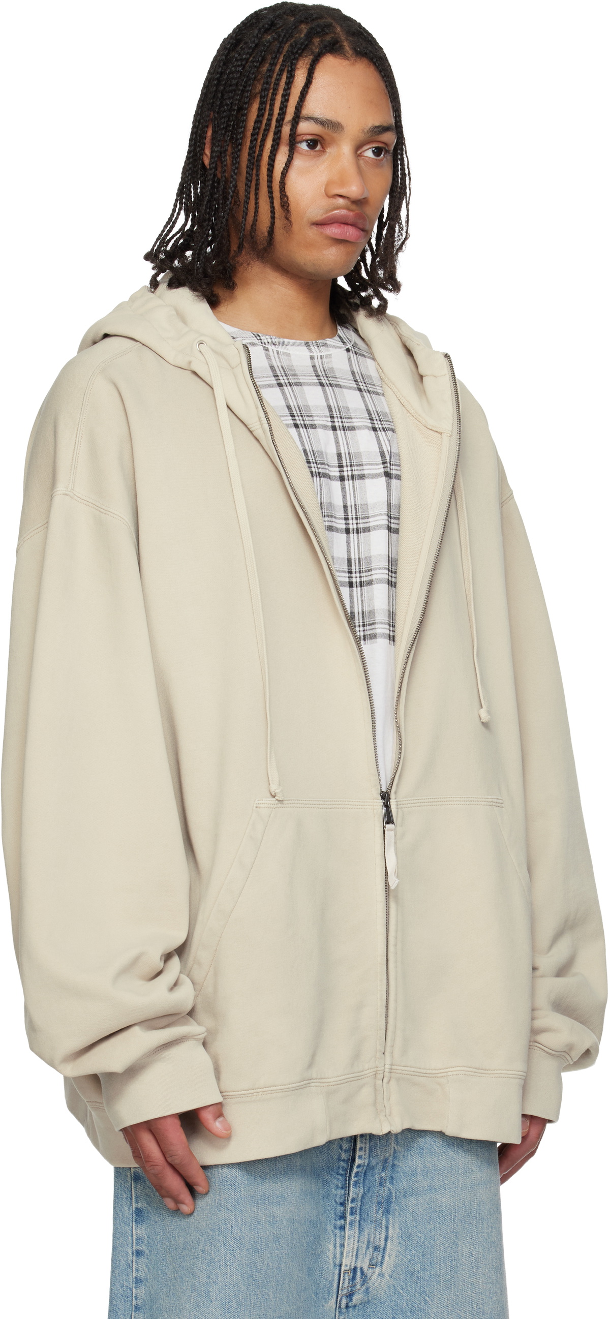 Maison Margiela Beige Zip Hoodie