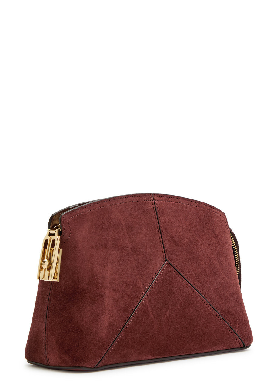 Victoria Beckham Victoria Suede Crossbody bag - Dark Brown - One Size