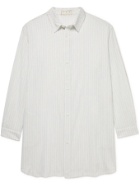 SMR DAYS - Agadir Striped Cotton-Blend Shirt - Neutrals