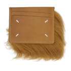 Maison Margiela Brown Furry Card Holder